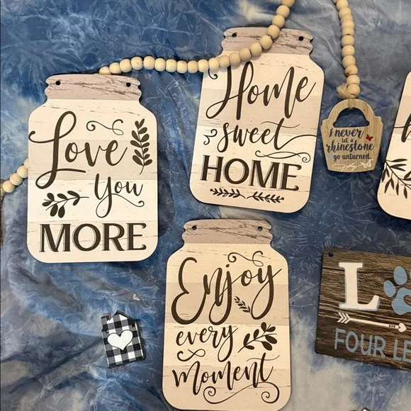 Rustic Home Wall Decor Set with Inspirational Quotes - Picture 4 of 4